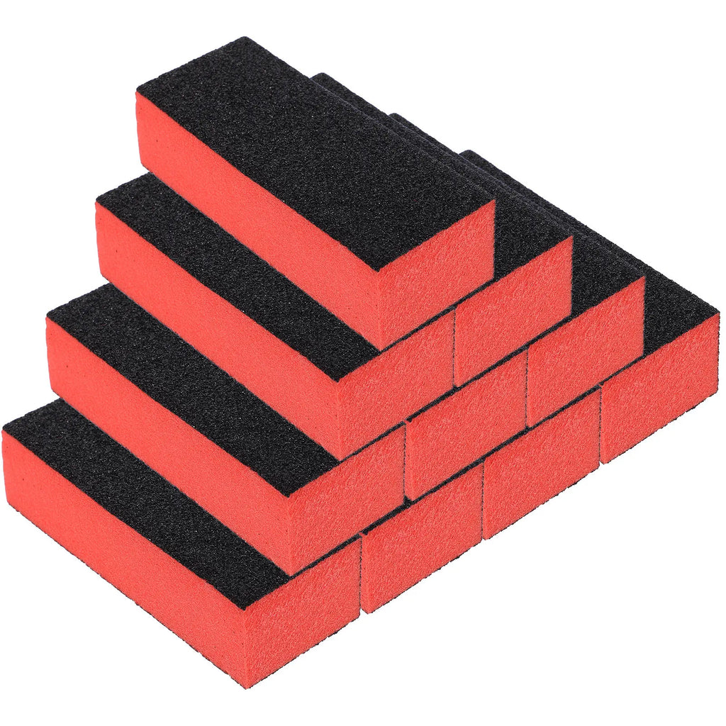 10-Pack 4-Way Nail Buffer Blocks | Sponge Polishing Manicure Set Nail Buffer Block QXL
