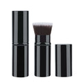 RANCAI Retractable Portable Powder Brush | Mini Makeup Brush Retractable Makeup Brush QXL Black Flat Head