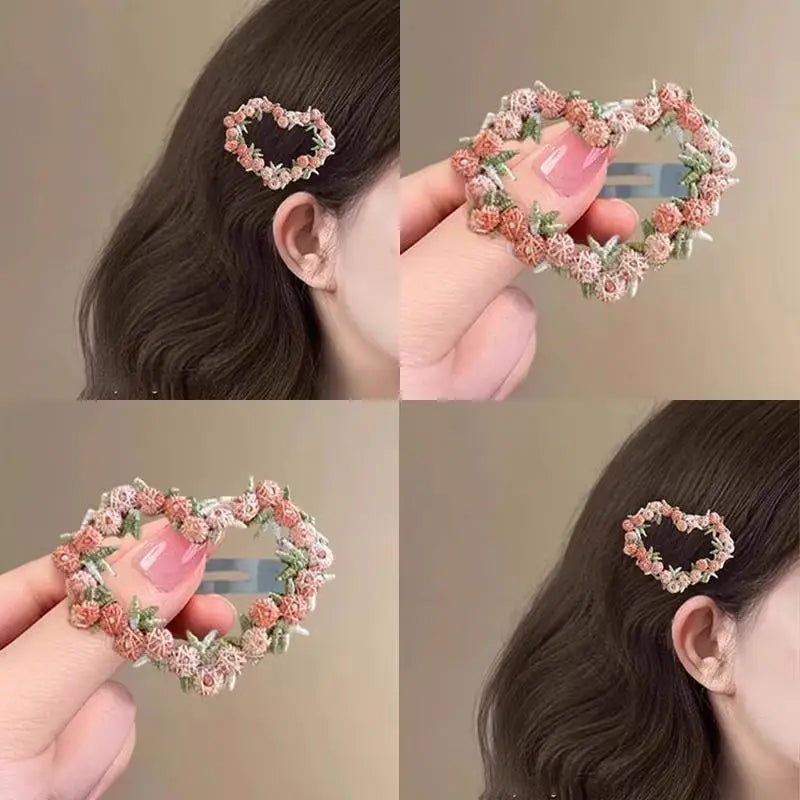 Decorative Hair Clips | Heart Star Flower Geometric Designs Decorative Hair Clip QXL