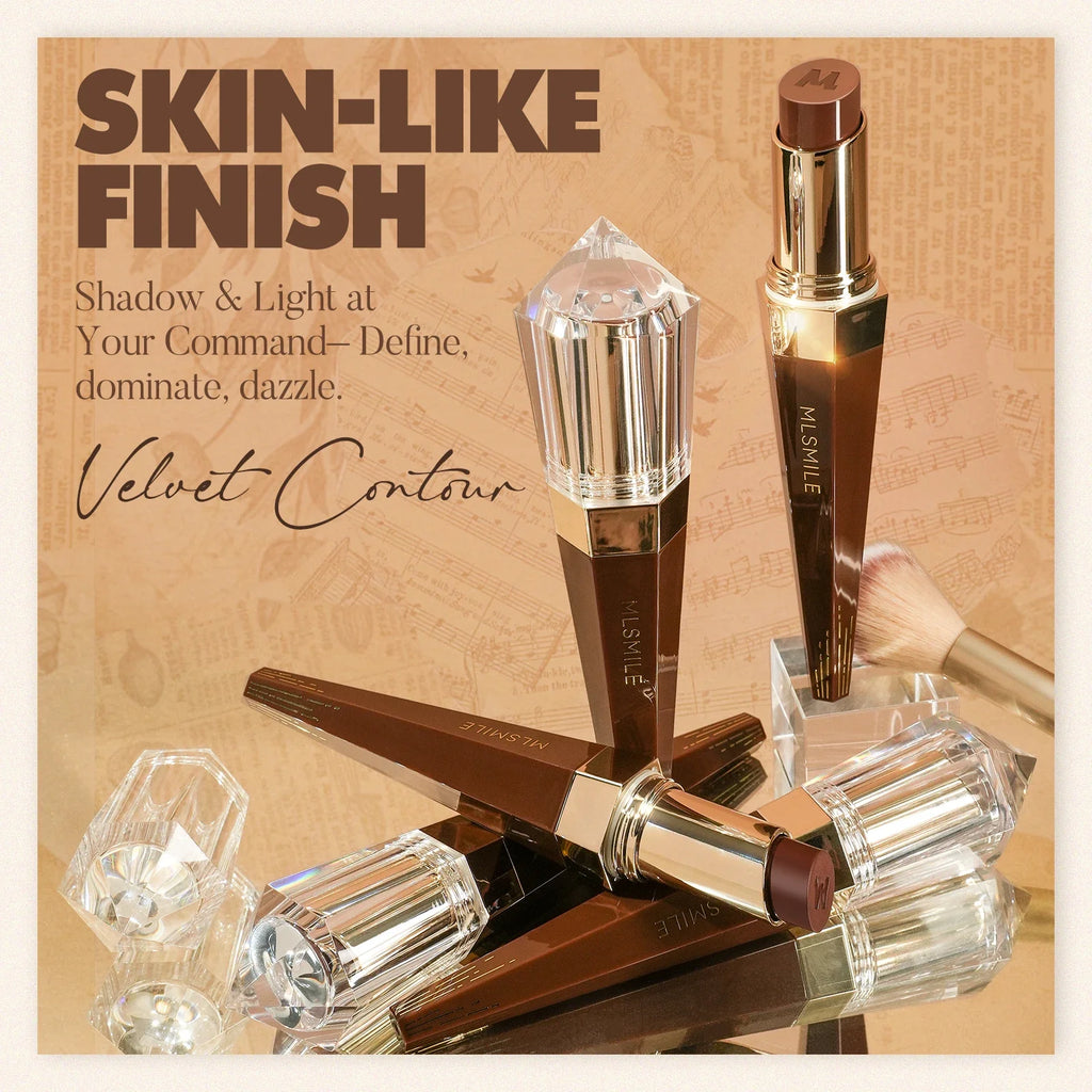 Velvet Cream Contour Stick & Brush | Waterproof, All Skin Tones Cream Contour Stick QXL