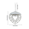 Heart-Shaped Outdoor Suet Ball Bird Feeder – PC & Steel Wild Bird Feeder QXL Silver