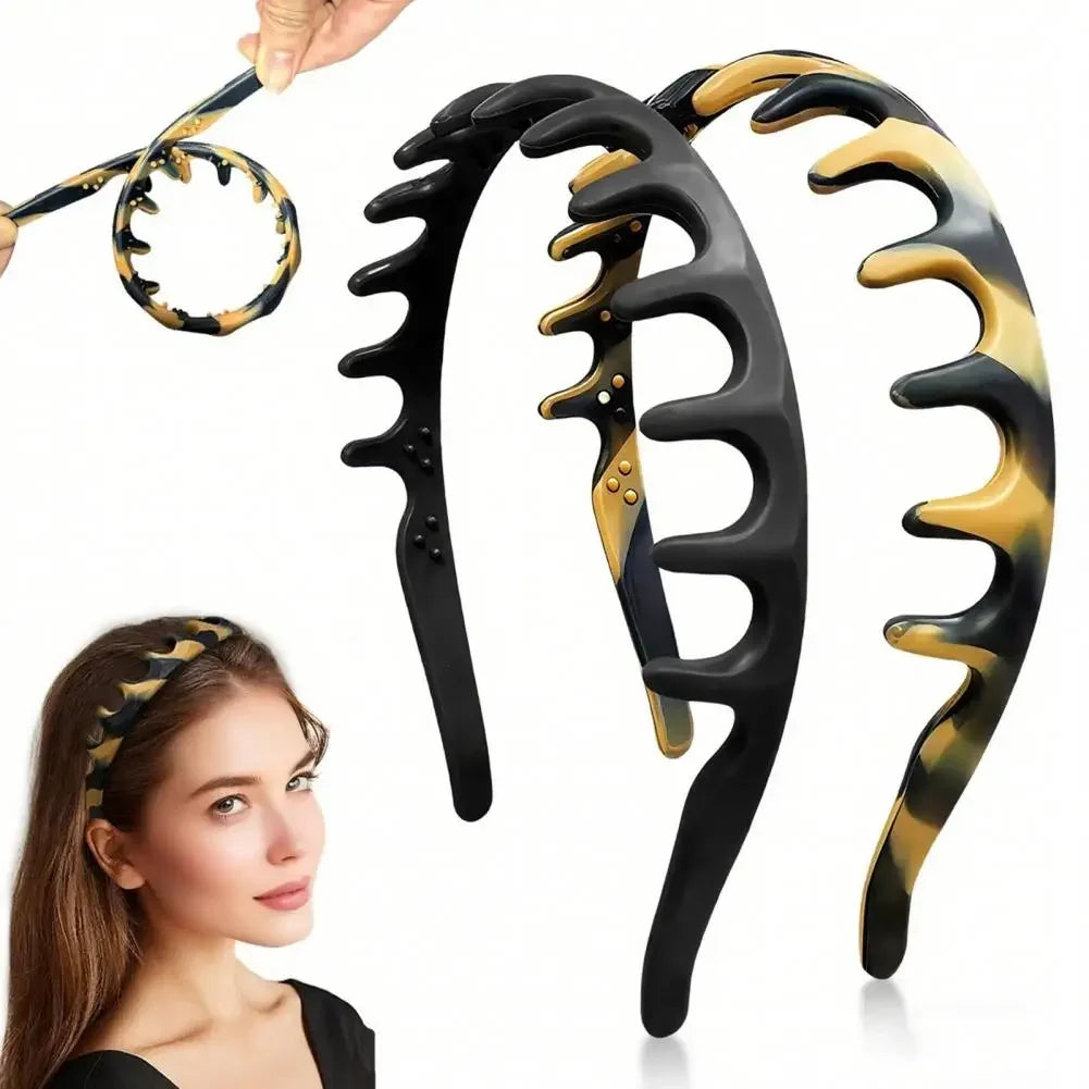 Silicone Non-Slip Comb Headband Women | U-Shape Hair Hoop Silicone Hair Headband QXL