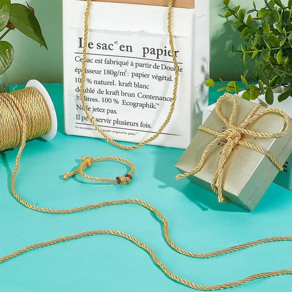 32 Yards 3mm Twisted Polyester Cord Trim | Crafts & Décor Rope Decorative Cord Trim QXL