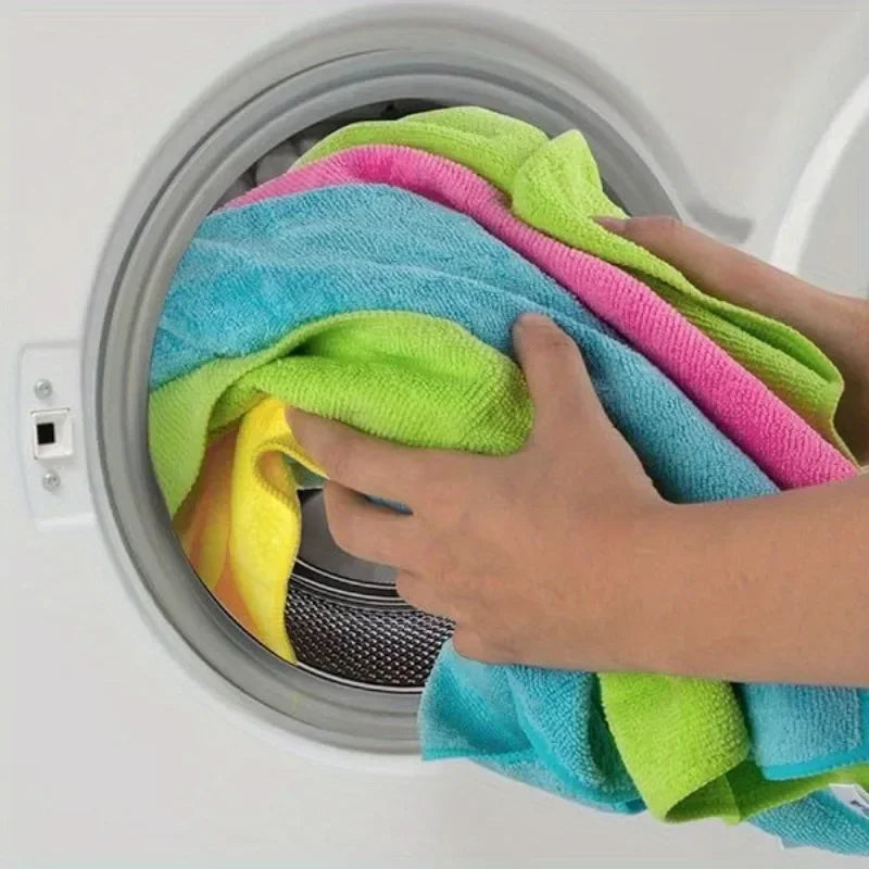5/10-Pack Microfiber Cleaning Cloths | Absorbent Household Rags Microfiber Cleaning Cloth QXL
