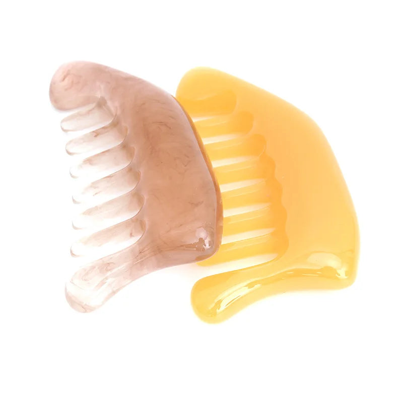 Beeswax Resin Gua Sha Comb | Face & Scalp Massage Tool Gua Sha Massage Comb QXL