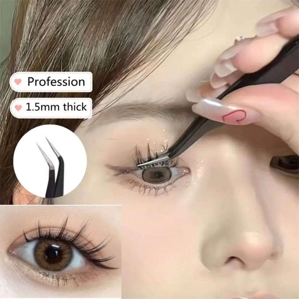 Stainless Steel Eyelash Tweezers | Lash Extension Tool Eyelash Tweezers QXL Default Title