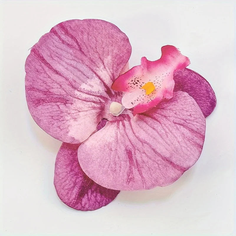 4-Pack Orchid Flower Hair Clips | Multicolor Floral Hairpins Flower Hair Clips QXL