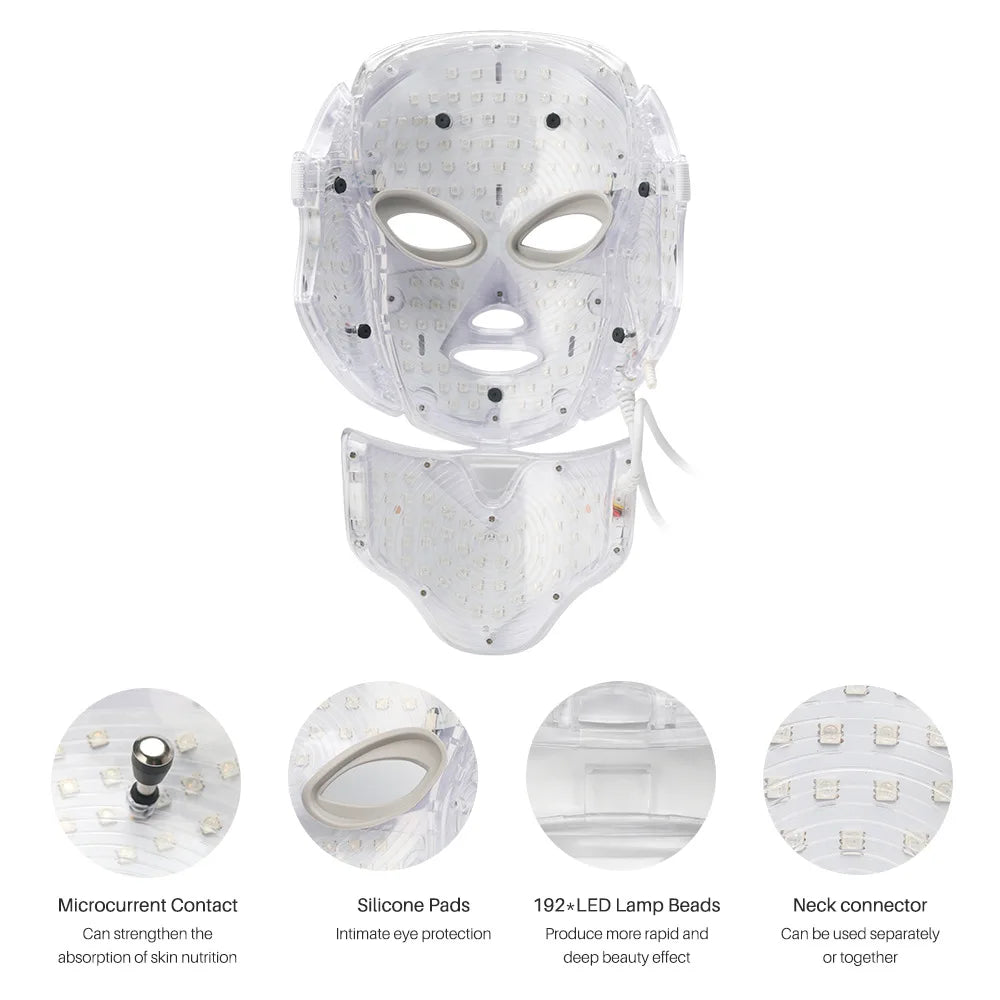 7-Color LED Photon Therapy Face Mask | Skin Rejuvenation LED Therapy Face Mask QXL