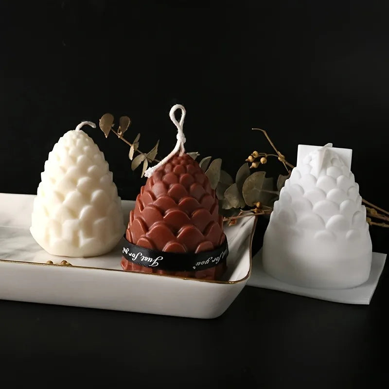 Silicone Pine Cone Candle Mold | DIY Single Cavity Craft Silicone Candle Mold QXL