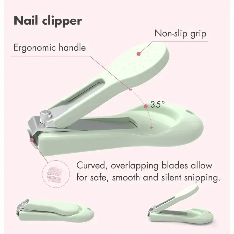 4-in-1 Baby Nail Clipper & Grooming Kit | Safe Newborn Set Baby Nail Grooming Kit QXL