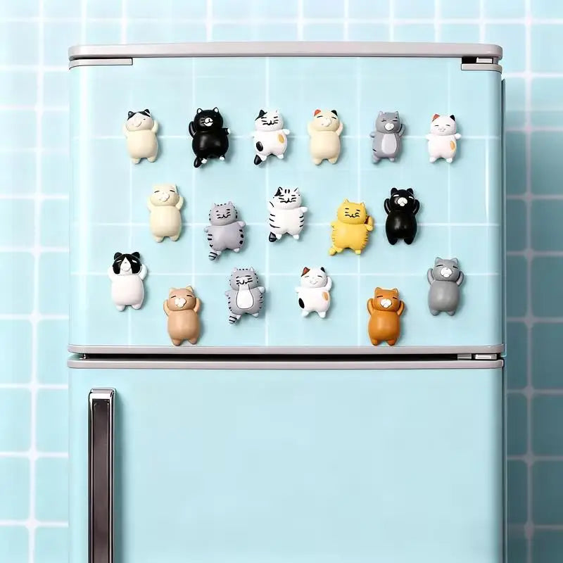 5-Pack Large Kitten Fridge Magnets – Cute Christmas Decor Decorative Fridge Magnets QXL