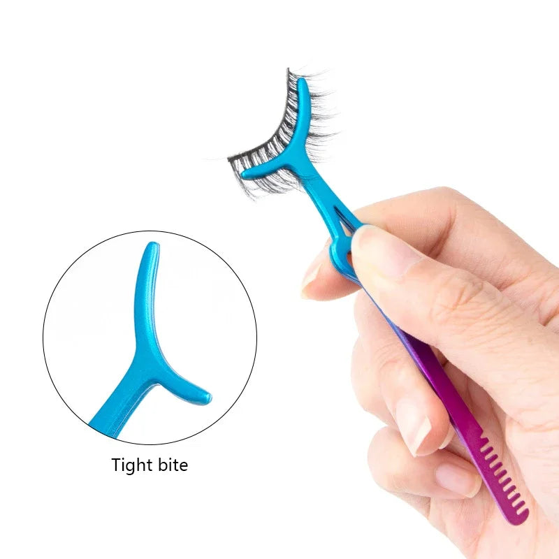 False Eyelash Applicator Tweezers & Lash Curler Tool Set Eyelash Applicator Tool QXL