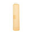 Transparent Travel Toothbrush Case & Toothpaste Storage Box Travel Toothbrush Case QXL Yellow