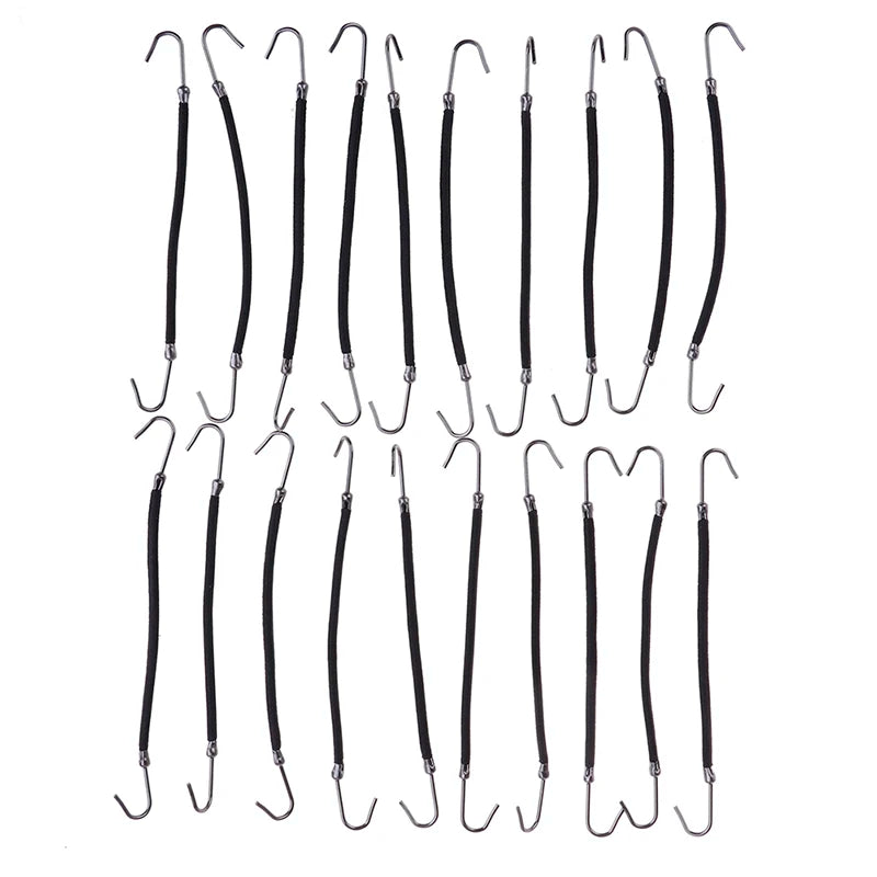 20-Pack Ponytail Hook Hair Bands | No-Pull Elastic Ties Hair Tie Set QXL Black
