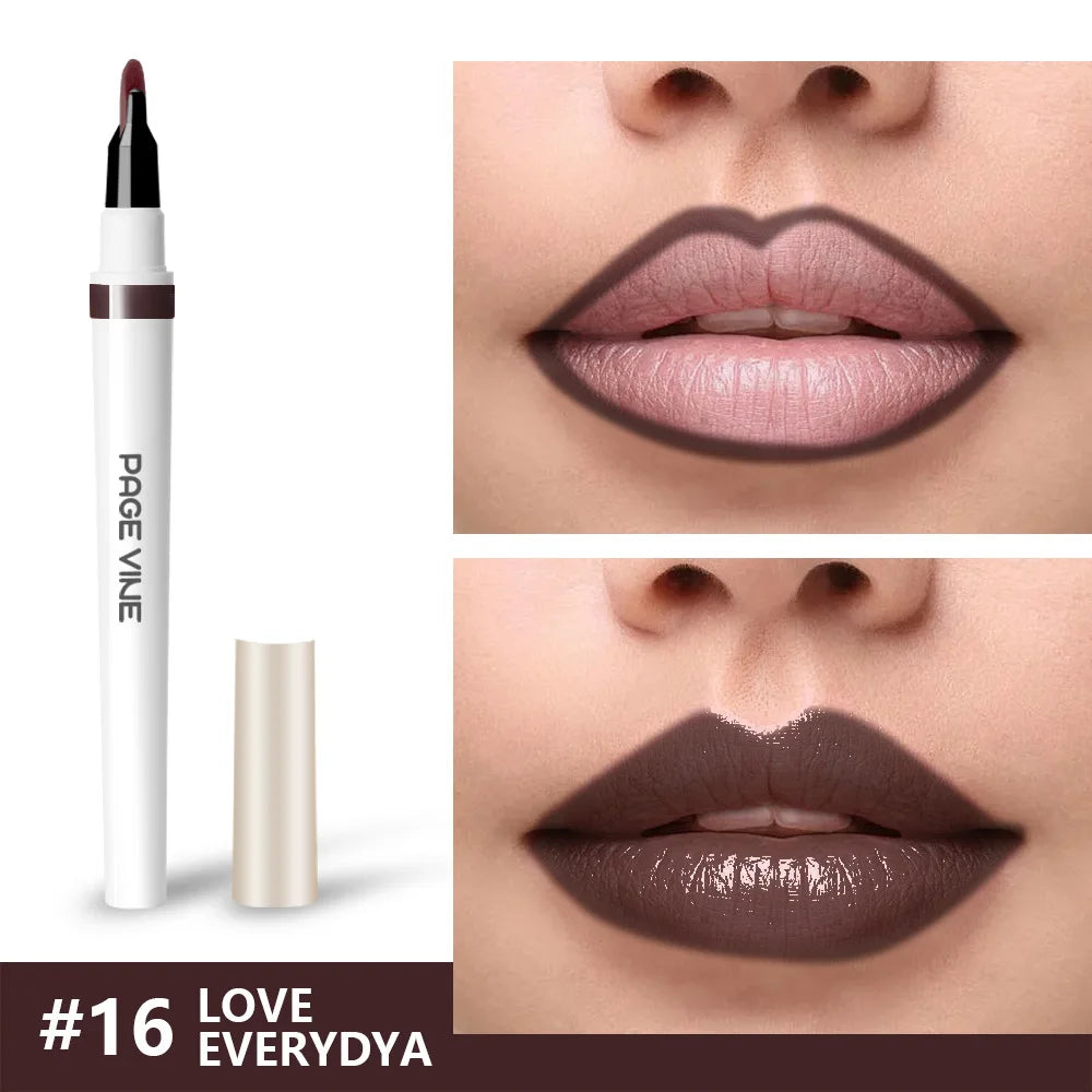 2-in-1 Matte Lip Liner & Lipstick Pencil | 12 Shades Lip Liner Pencil QXL 16