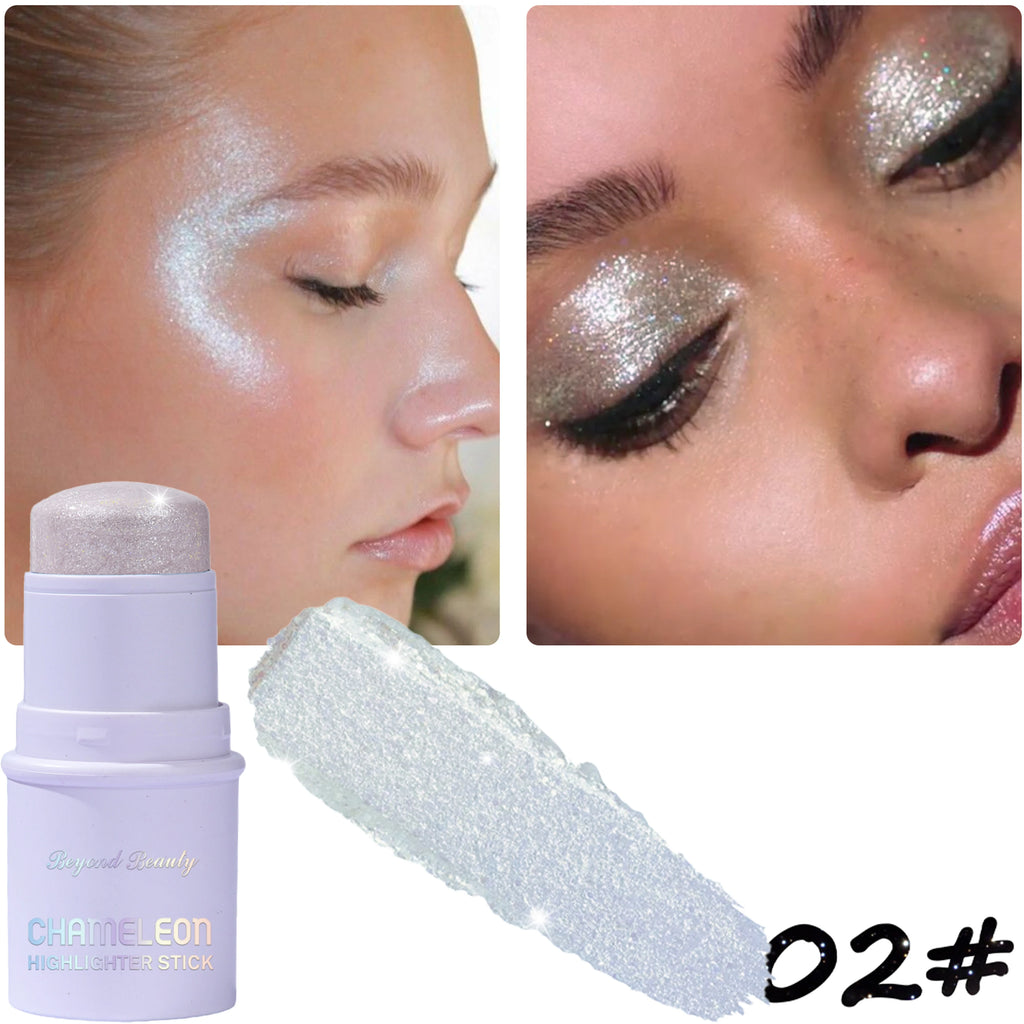 BEYONDBEAUTY Holographic Glitter Shimmer Stick – Face & Body Shimmer Highlighter Stick QXL 02
