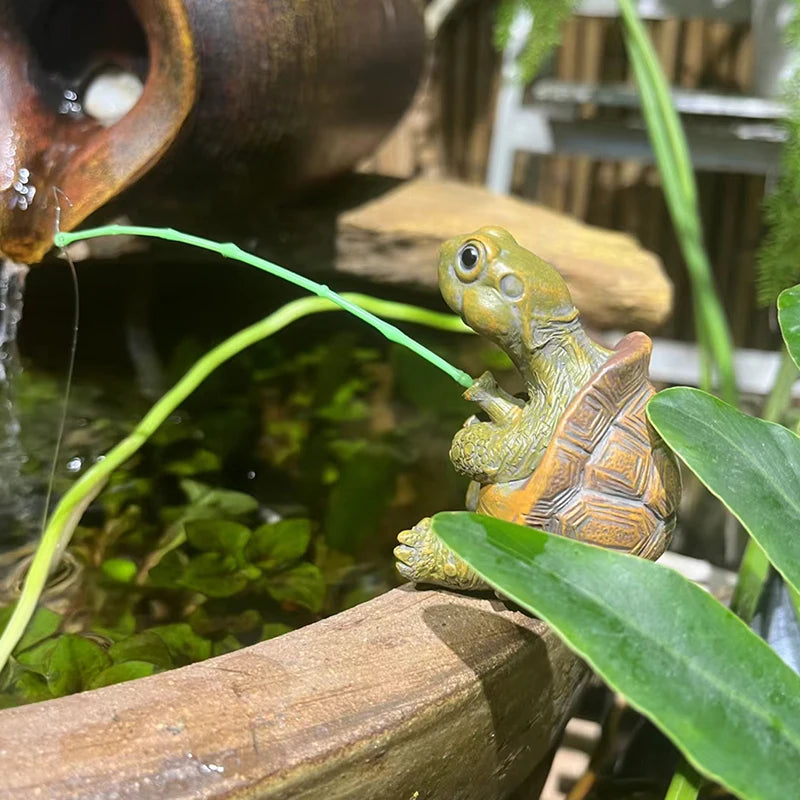 Cute Resin Turtle Garden Statue | Outdoor Home Decor Figurine Garden Statue QXL