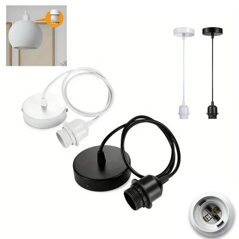Vintage E27 Pendant Lamp Holder Socket with Hanging Wire Pendant Lamp Holder QXL
