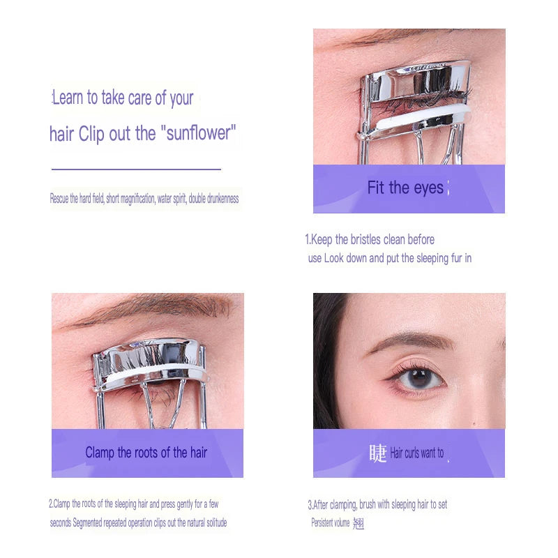 Sunflower Wide-Angle Eyelash Curler | Stainless Steel, Beginner Eyelash Curler QXL