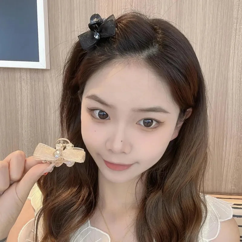 Mesh Bow Vintage Hair Claw Clip | Retro Hairpin for Women Hair Claw Clip QXL