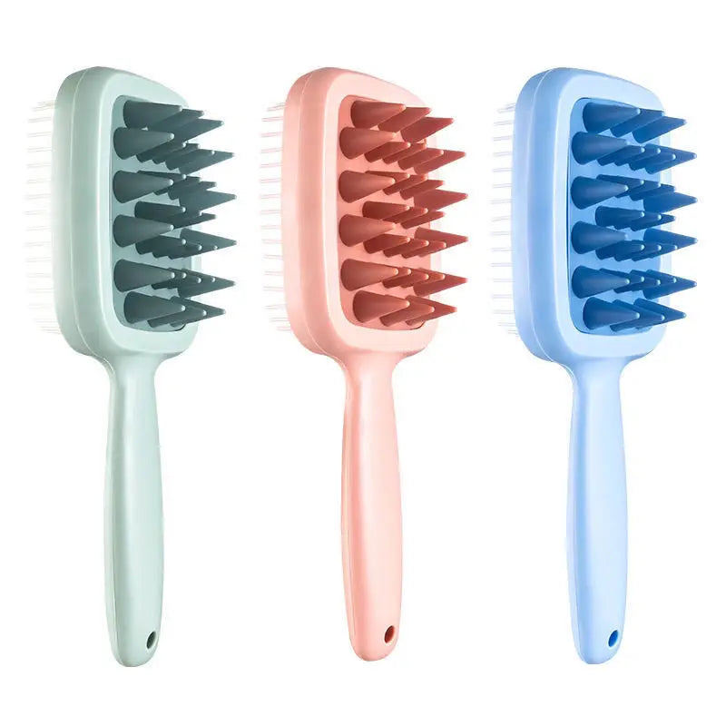 Double-Sided Scalp Massage Shampoo Brush & Comb | Long Handle Scalp Massage Brush QXL