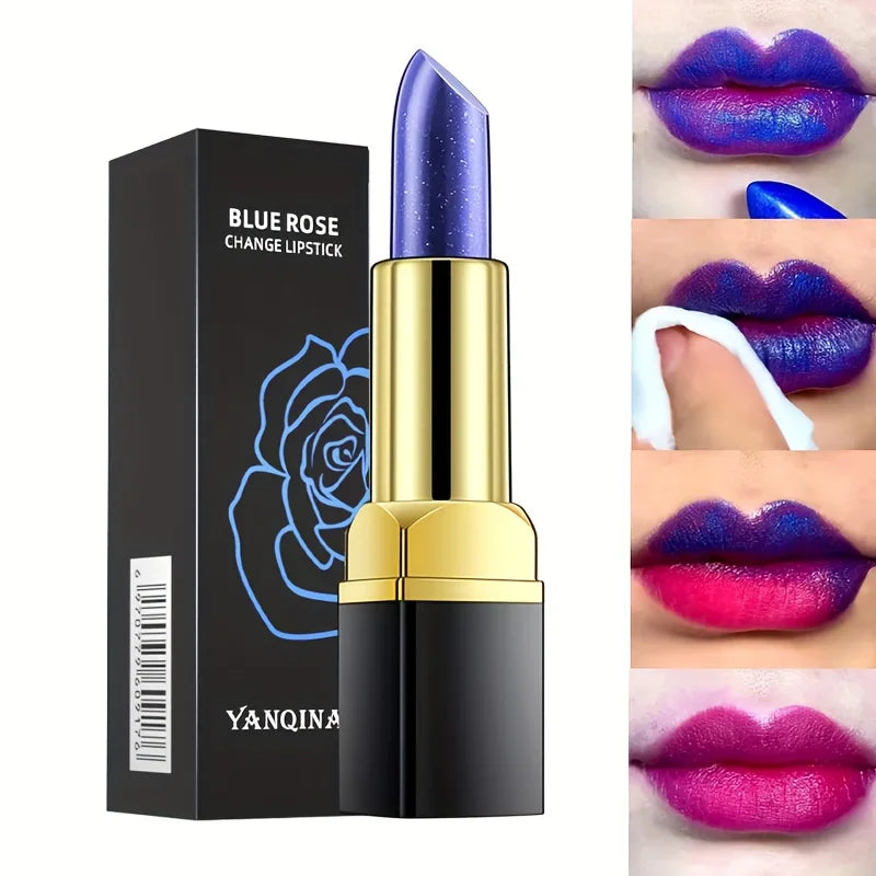 Color-Changing Lipstick | Blue to Red Magic Lip Balm Color-Changing Lipstick QXL