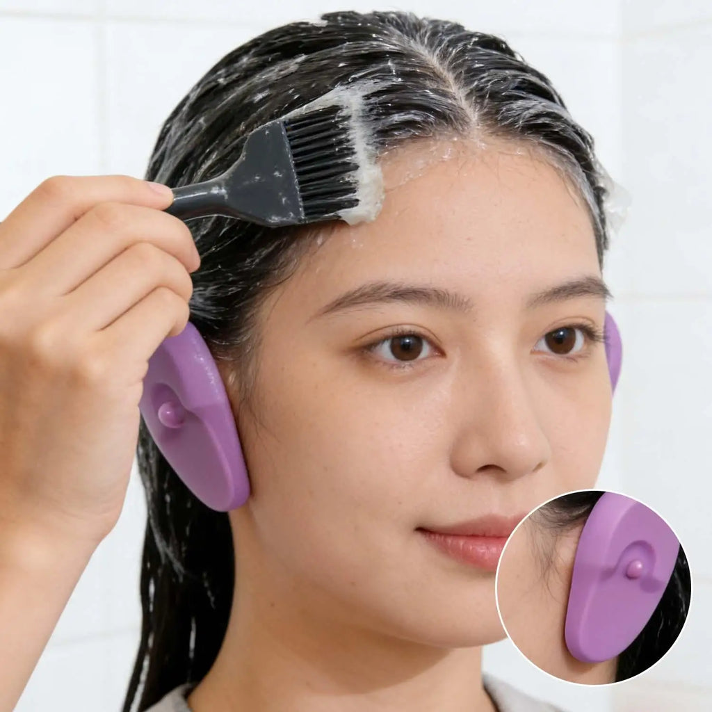 Silicone Hair Dye Ear Covers | Waterproof Salon Ear Shields Hair Dye Ear Shield QXL