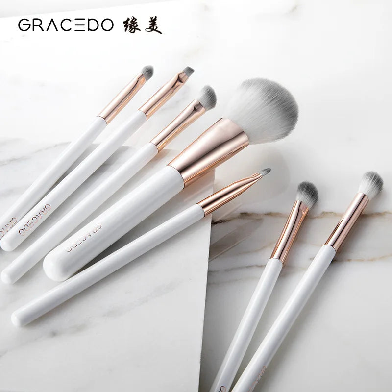 7-Piece Marble Makeup Brush Set – Eye, Blush & Face Brushes Makeup Brush Set QXL 7piece makeup brush