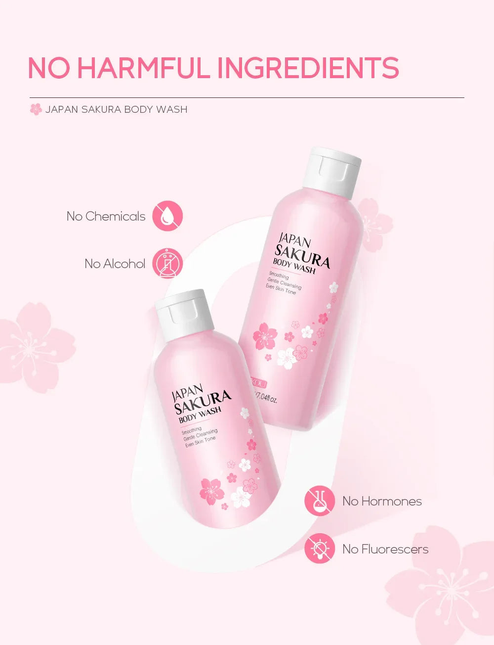 LAIKOU Sakura Shower Gel – Brightening Body Wash 200ml Body Wash QXL