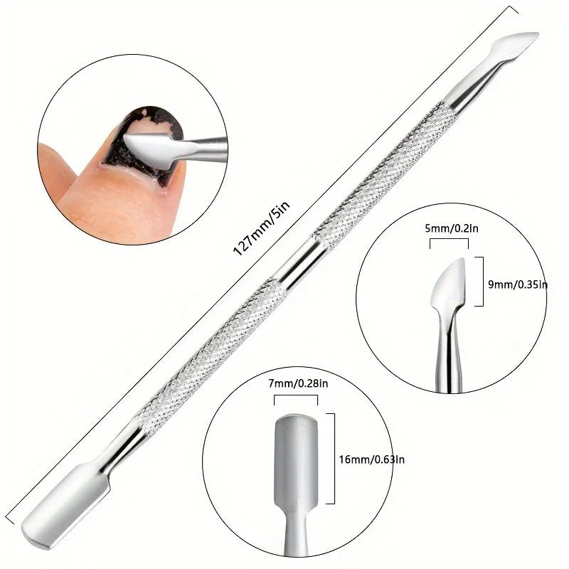 7-Piece Stainless Steel Nail Cuticle Scissors & Manicure Set Nail Cuticle Tool Set QXL