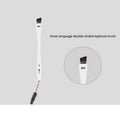 Double-Ended Eyebrow & Eyeliner Brush | Wool Fiber Tip Eye Makeup Brush QXL Snow Whisper