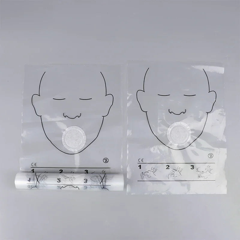 30-Pc Disposable CPR Face Shield Roll | First Aid Training Mask CPR Training Mask QXL