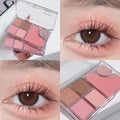 6-Color Pink Matte & Shimmer Eyeshadow Palette | Waterproof Eyeshadow Palette QXL xiaoyumi163-02