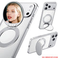 Magnetic Selfie Mirror with Kickstand – Slim Phone Mirror Makeup Mirror QXL Silver