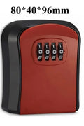 Wall Mounted Key Lock Box | 4-Digit Combination Key Safe Key Lock Box QXL RED Medium size