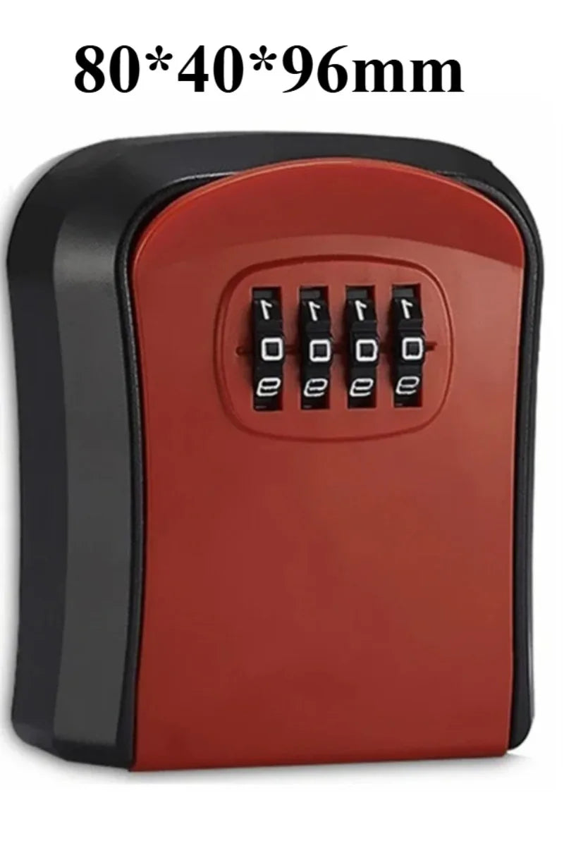 Waterproof Wall-Mount Key Lock Box | 4-Digit Combo Safe Key Lock Box QXL RED Medium size