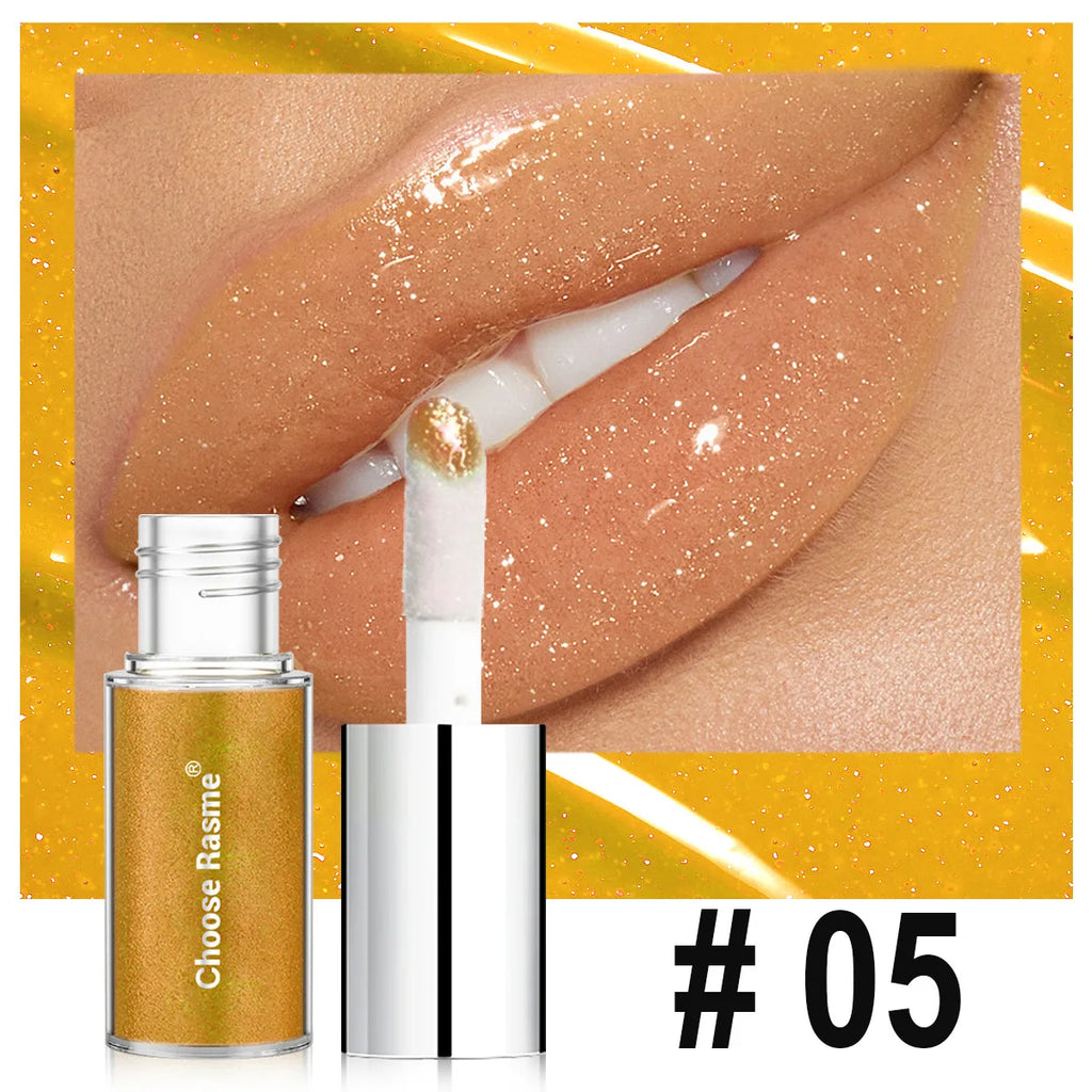 Coconut Shimmer Lip Gloss | Pearl Mirror Finish & Moisturizing Shimmer Lip Gloss QXL 05
