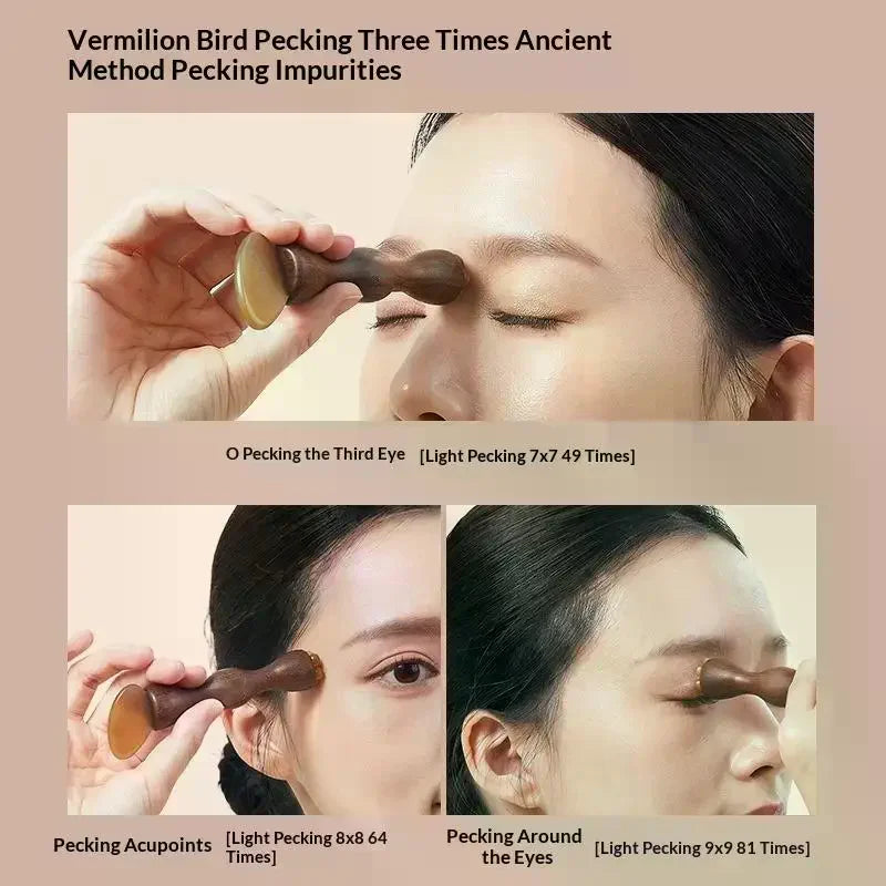 2-in-1 Wooden Gua Sha Tool | Facial Acupoint Massage & Scraper Gua Sha Massage Tool QXL