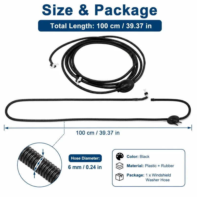VW Windshield Washer Hose 1J0955751D – Golf Jetta Passat Washer Fluid Hose QXL