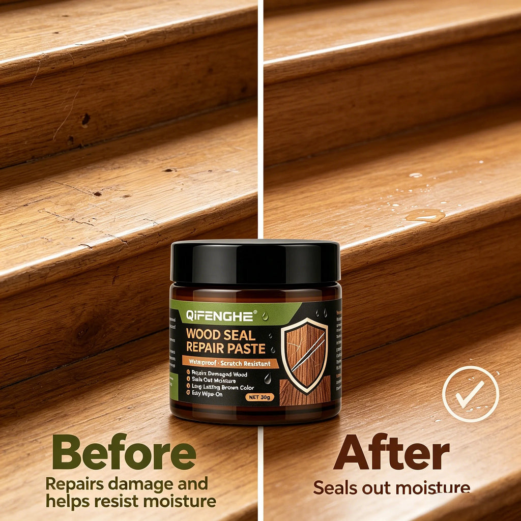 Wood Repair Paste – Waterproof Scratch & Crack Filler, Brown Wood Repair Filler QXL