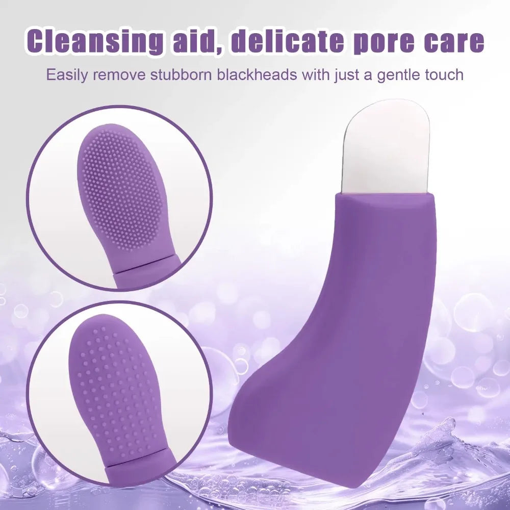 2-in-1 Silicone Blackhead Remover & Face Scraper Tool Blackhead Removal Tool QXL
