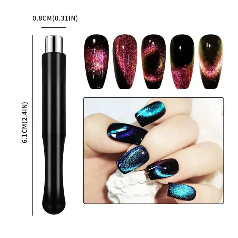 8-Pc Magnetic Wand Set for 3D Cat Eye UV Gel Nail Art Nail Art Magnet Wand QXL