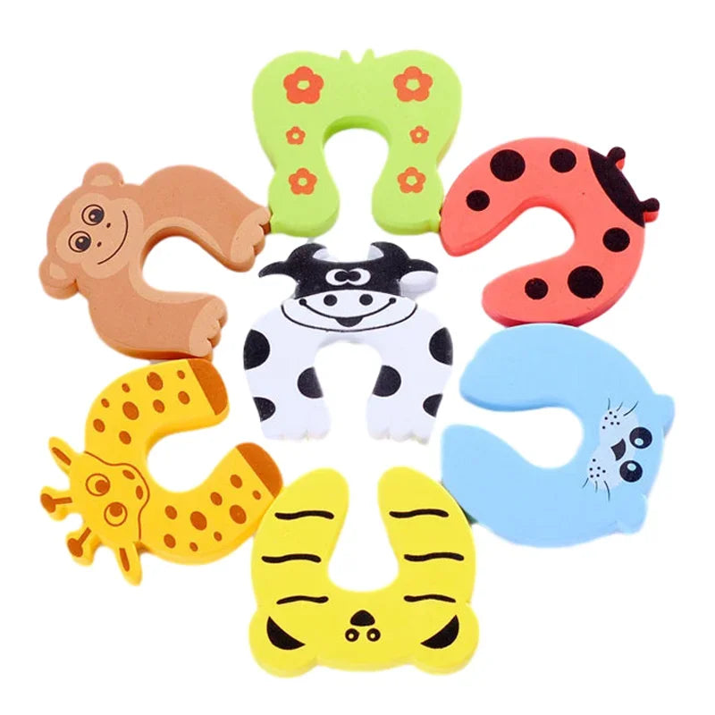 5-Pack Baby Door Finger Guard Stoppers | Cute Animal Safety Baby Door Safety Guard QXL