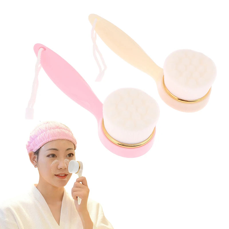 Exfoliating Face Cleansing Brush with Handle | Women Face Cleansing Brush QXL