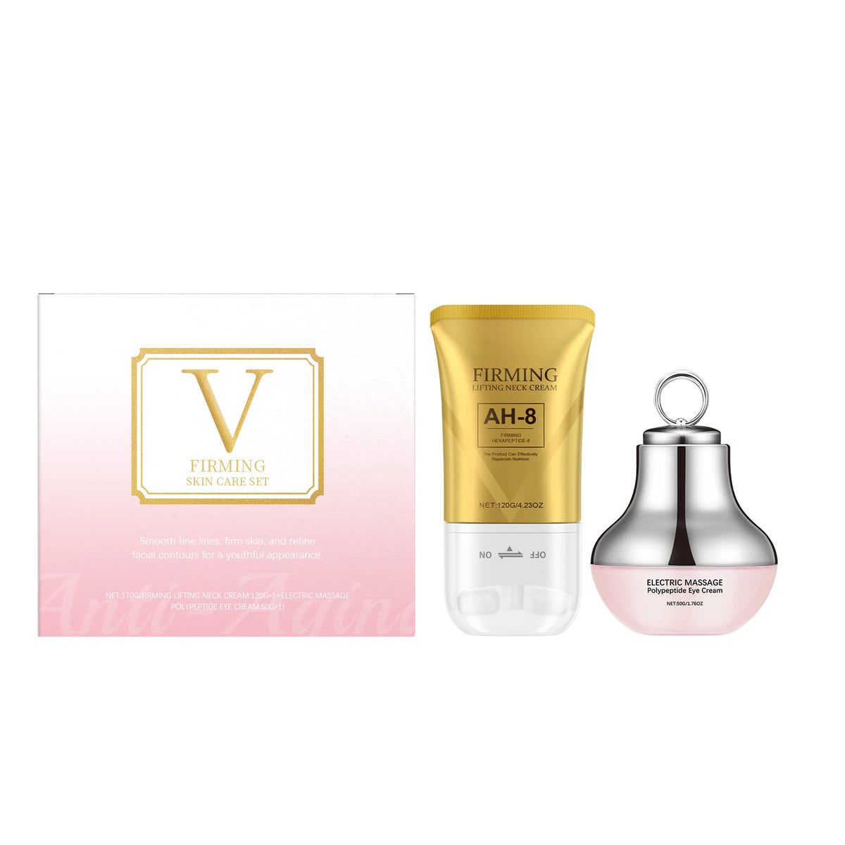 Polypeptide Firming Eye & Neck Cream Set | Electric Massage Firming Skincare Set QXL Skin Care Set