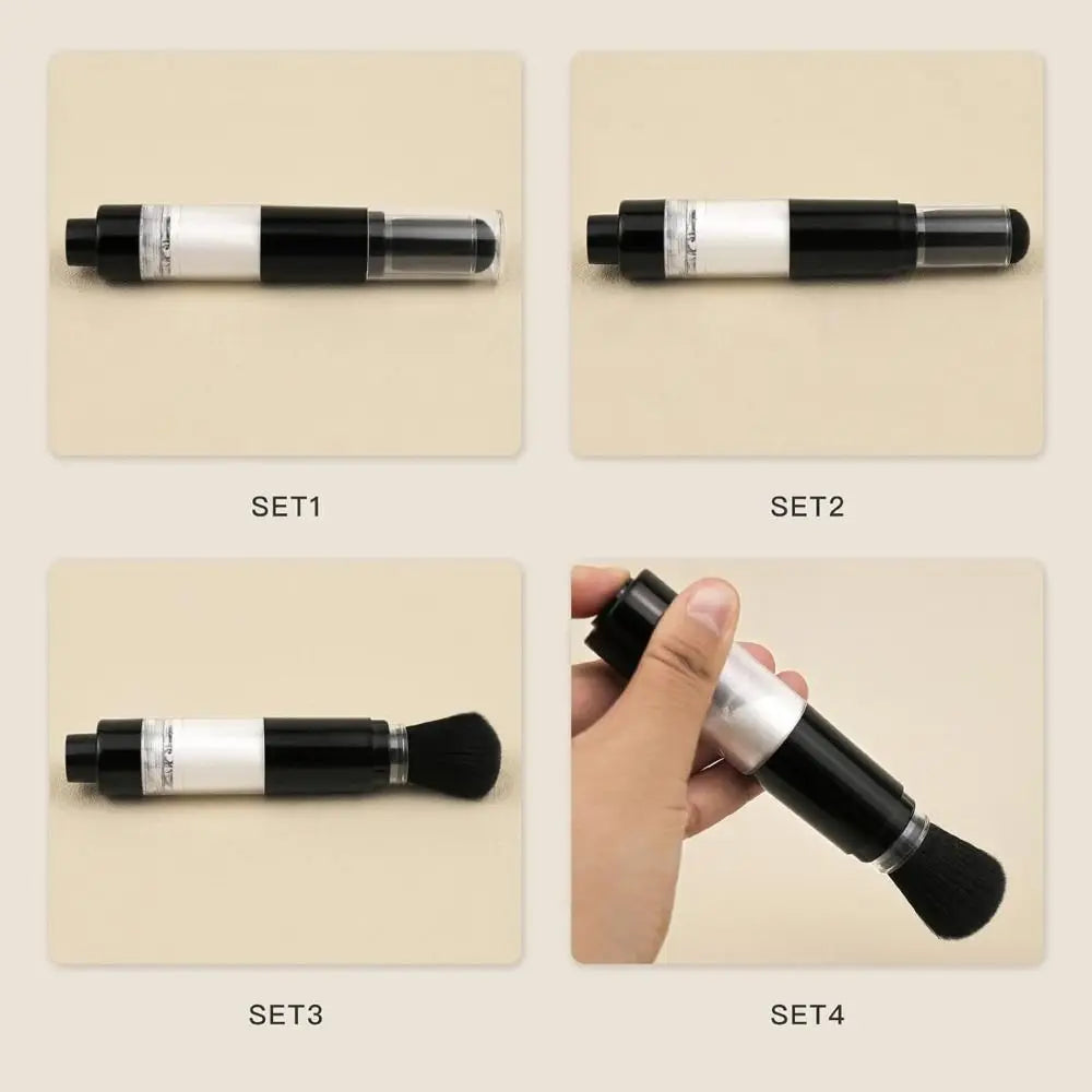 Refillable Press-Release Powder Brush | Travel Makeup Applicator Powder Makeup Brush QXL