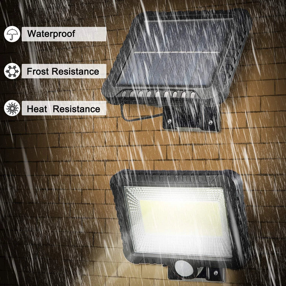 Solar Motion Sensor Wall Light 72/100 COB | Remote Control Solar Wall Light QXL