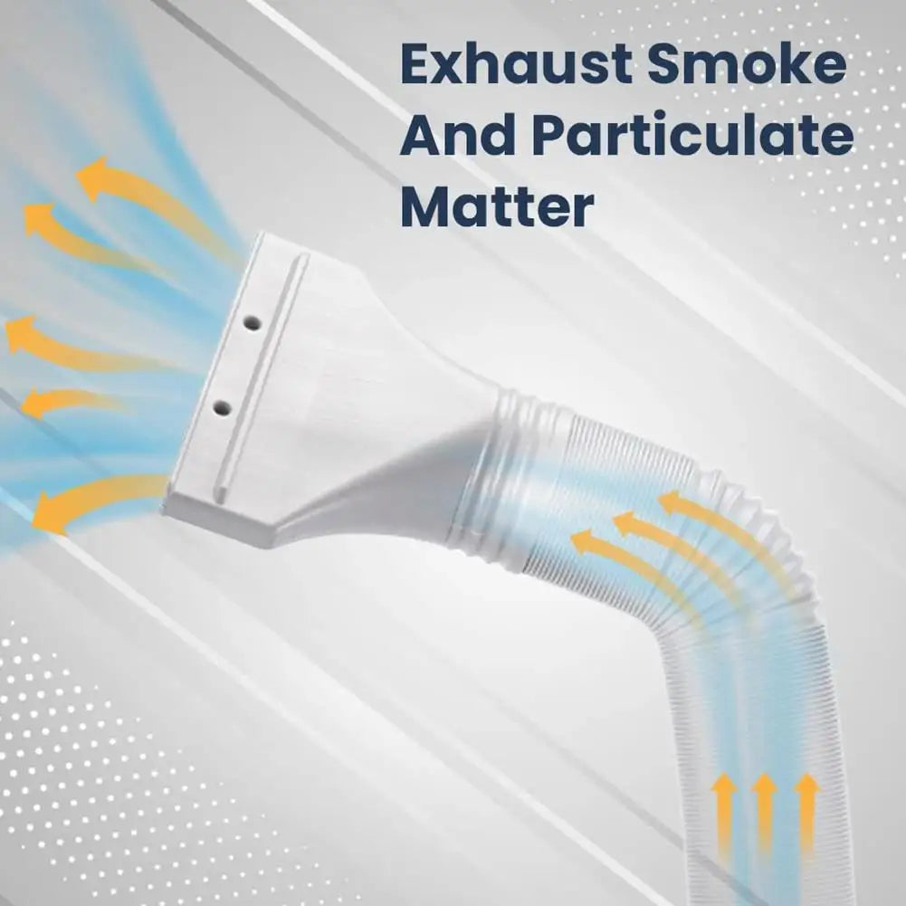 Flat Exhaust Hose Adapter for AC & Ventilation | 130–150mm Exhaust Hose Adapter QXL