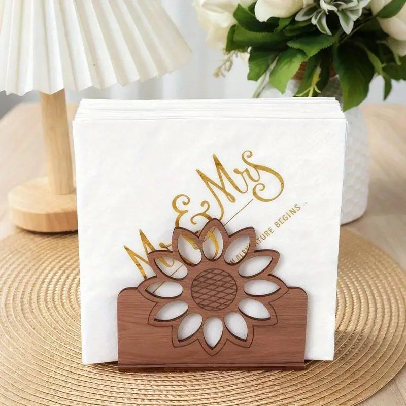 Sunflower Wooden Napkin Holder | Farmhouse Table Decor Napkin Holder QXL Default Title