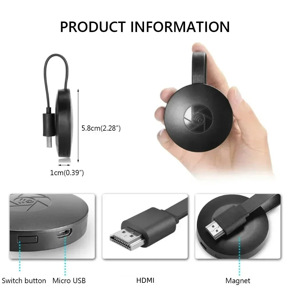 Maerknon MiraScreen Wireless HDMI Dongle | 1080P Screen Mirror Wireless HDMI Dongle QXL